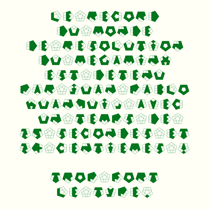 Ce texte est Ã©crit en vert sur fond blanc : 'Le record du monde de rÃ©solution du Megaminx est dÃ©tenu par Juan Pablo Huanqui, avec un temps de 25 secondes et 24 centiÃ¨mes ! Trop fort le type.'